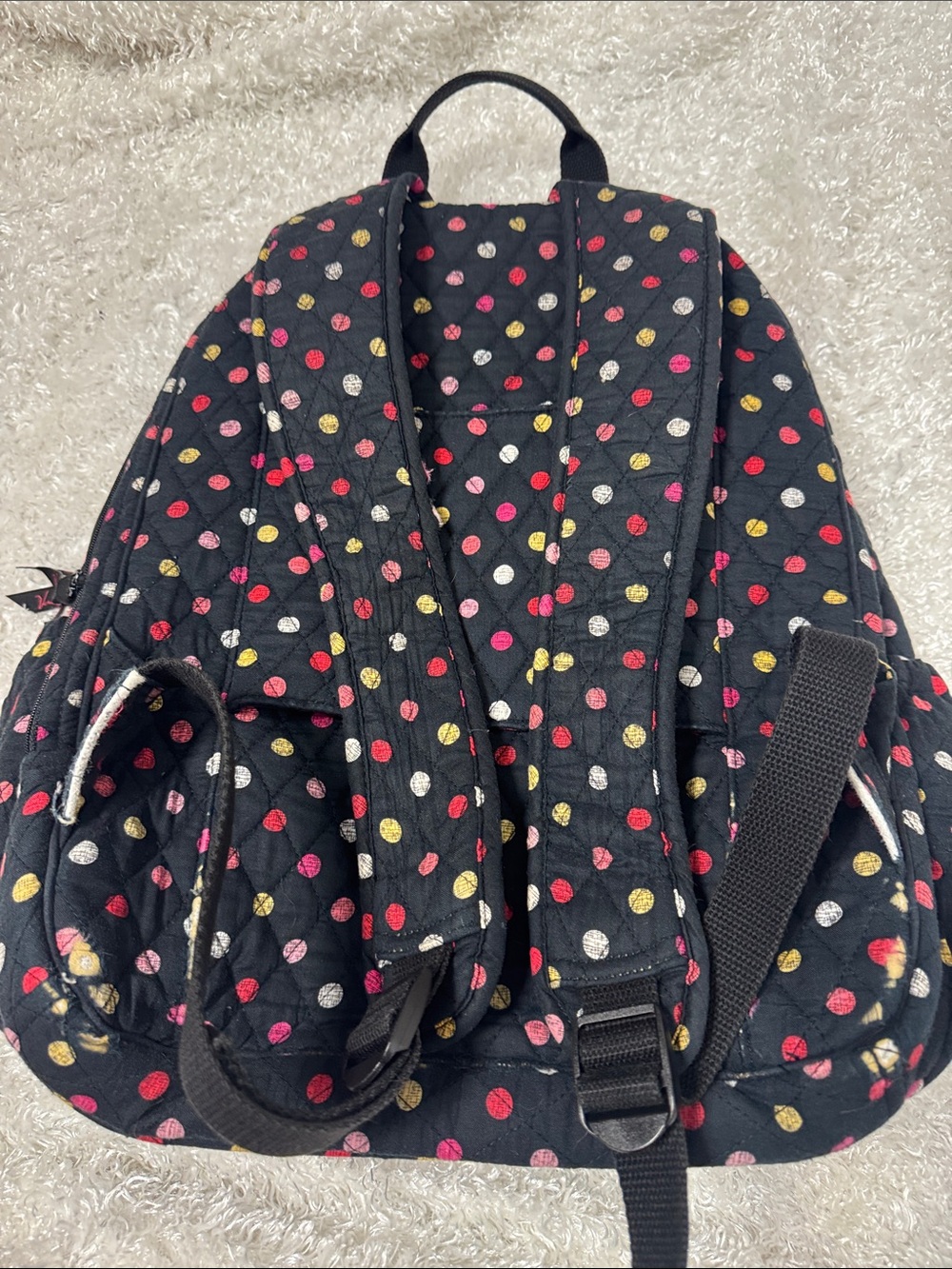 Vera Bradley polka dot back pack full size. - Picture 7 of 9